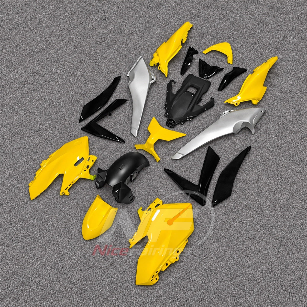 2025-2026 Yamaha TMAX560 ABS fairing kit - Yellow White Black Panels - view 3