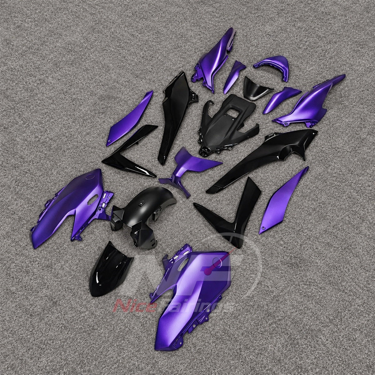 2025-2026 Yamaha TMAX560 ABS fairing kit - Purple Black Scooter Bodywork - view 3