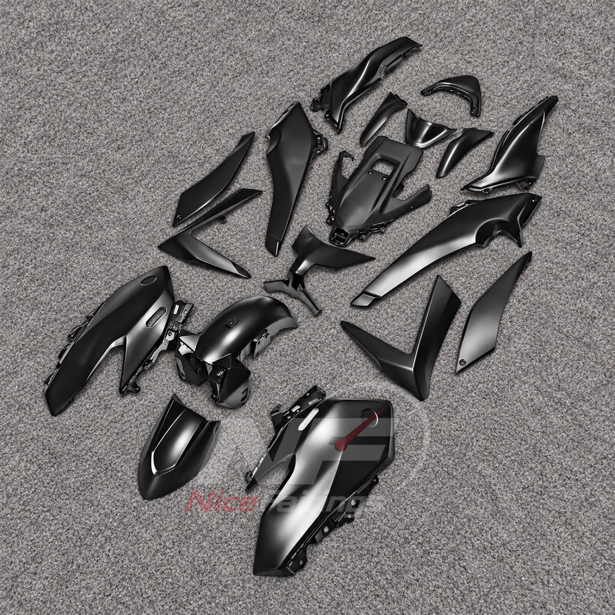 2025-2026 Yamaha TMAX560 ABS fairing kit - Dark Gray Black Fairings - view 2