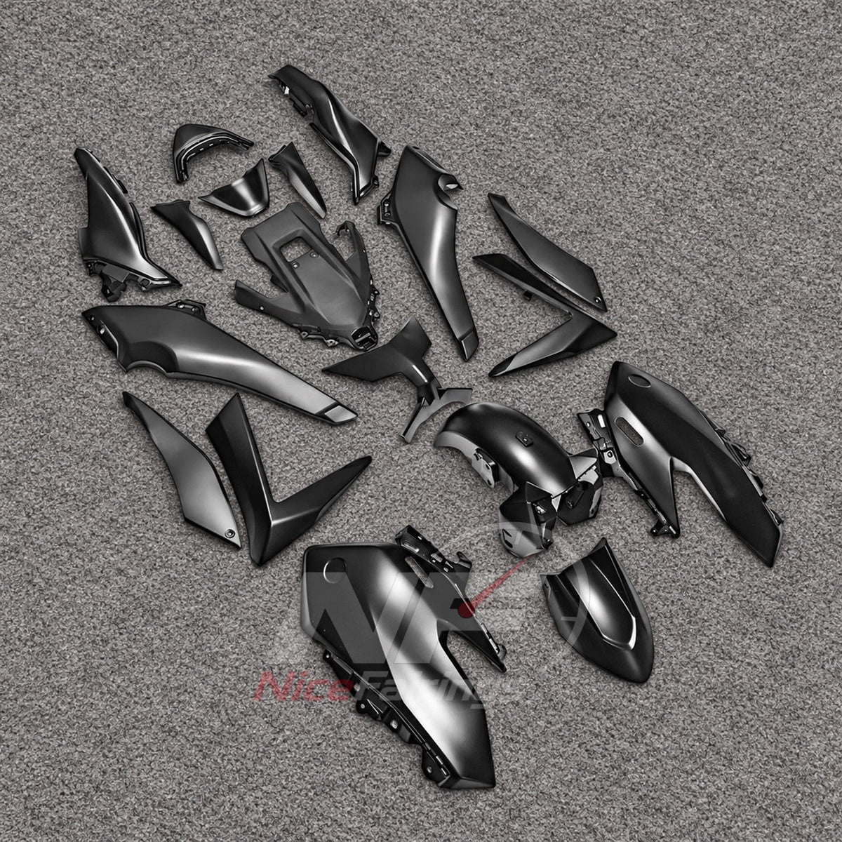 2025-2026 Yamaha TMAX560 ABS fairing kit - Dark Gray Black Fairings - view 3