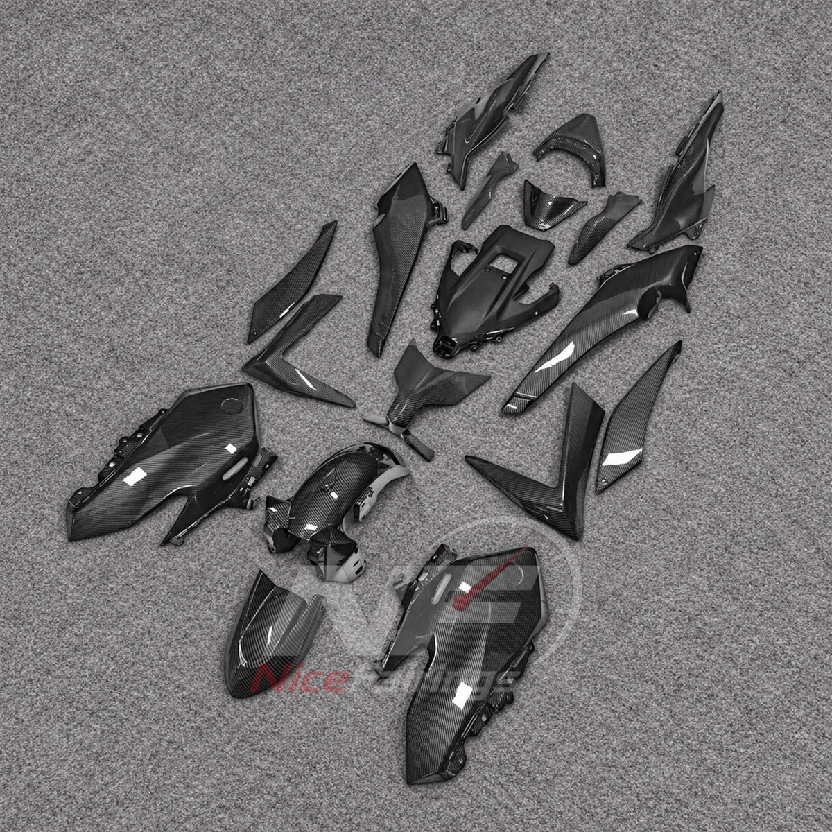 2025-2026 Yamaha TMAX560 ABS fairing kit - Allover Carbon Fiber Look Fairings - view 3
