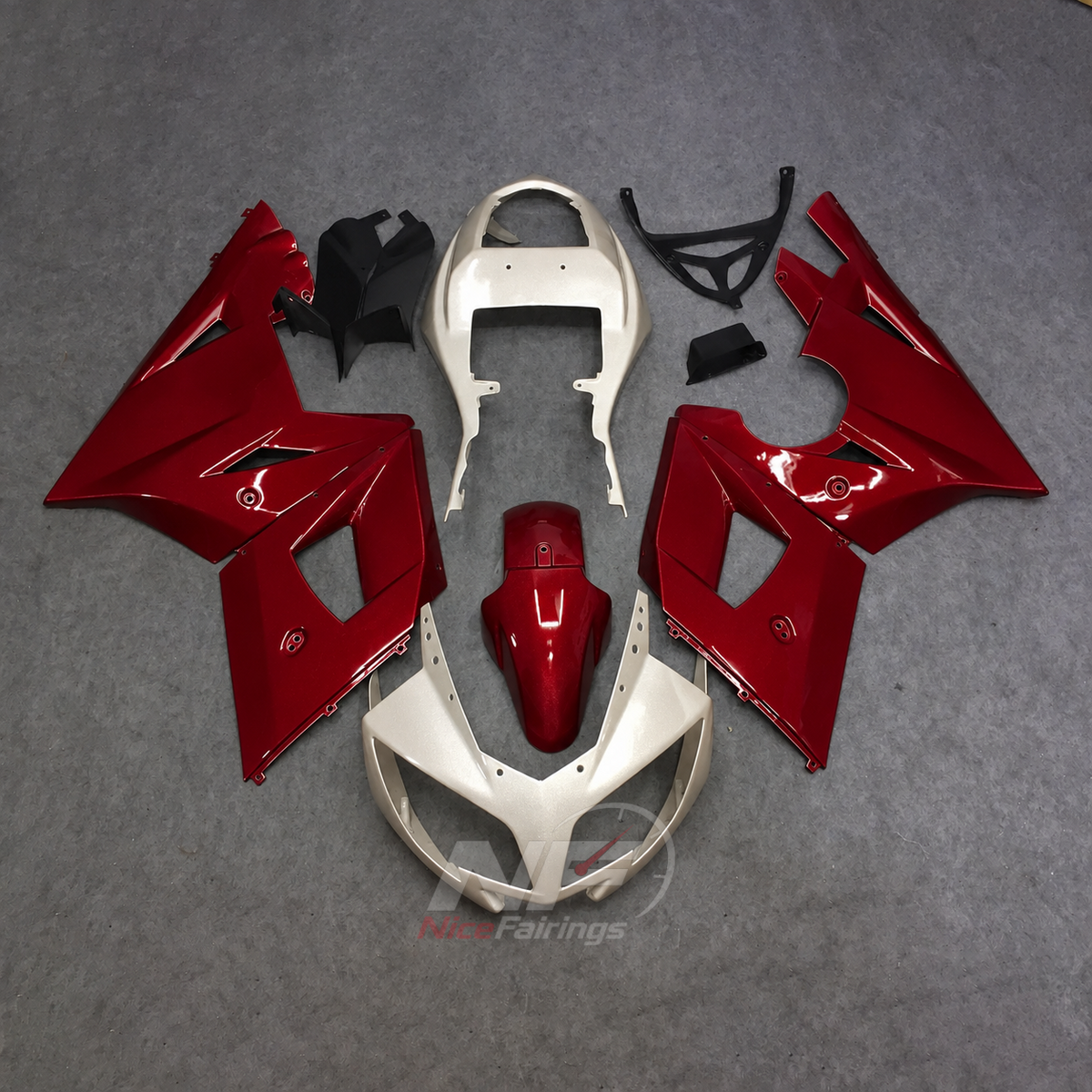 Motorcycle Fairing Kit Fits 2003-2005 TRIUMPH Daytona 600/650 - Handmade ABS Bodywork - Burgundy Ivory | NiceFairings - main product image