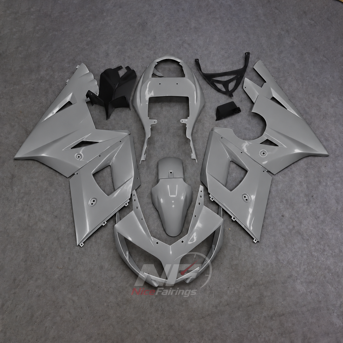 Sportbike Fairing Kit Fits 2003-2005 TRIUMPH Daytona 600/650 - Handmade ABS Bodywork - Red | NiceFairings - paint design NO.5 option image