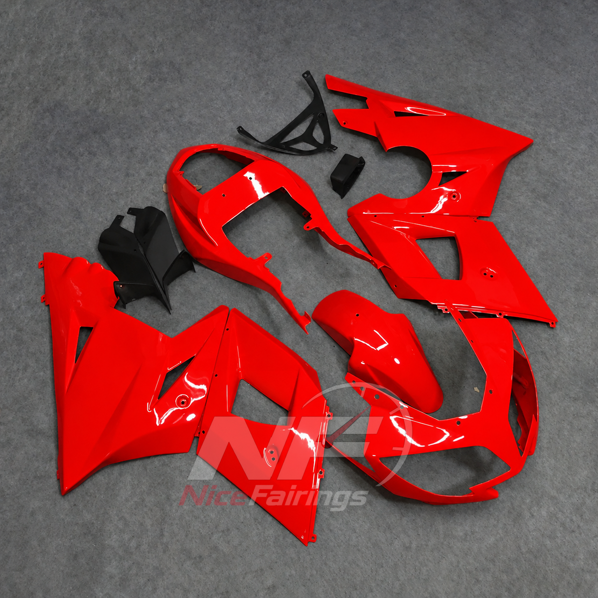 Sportbike Fairing Kit Fits 2003-2005 TRIUMPH Daytona 600/650 - Handmade ABS Bodywork - Red | NiceFairings - front angle image
