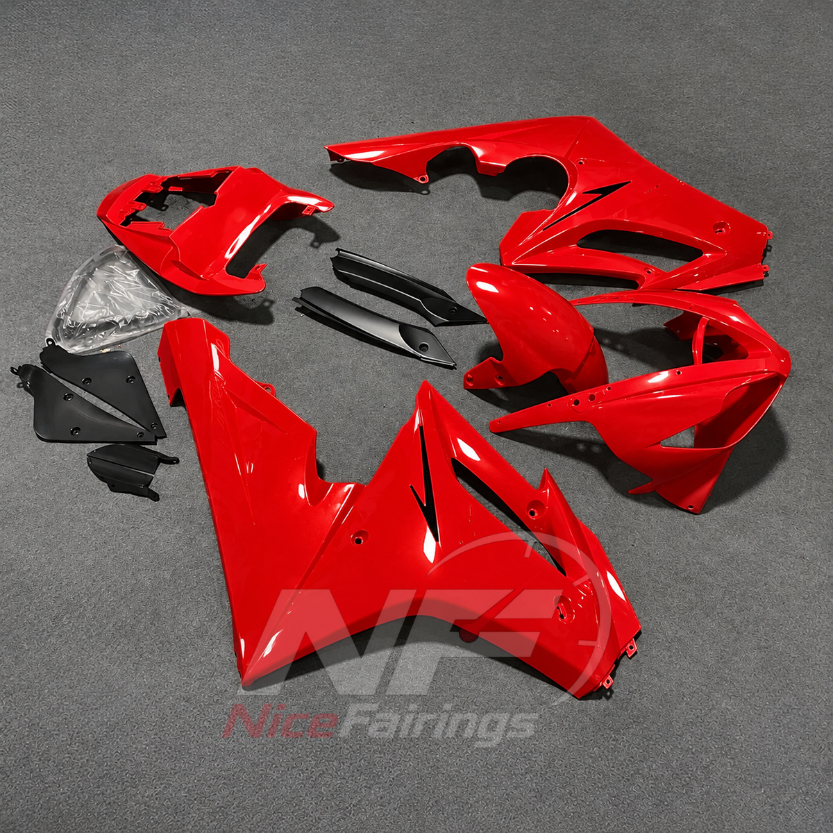 Fairing Kit Fits 2006-2008 TRIUMPH Daytona 675 - ABS Plastic Bodywork - Red | NiceFairings - side angle image