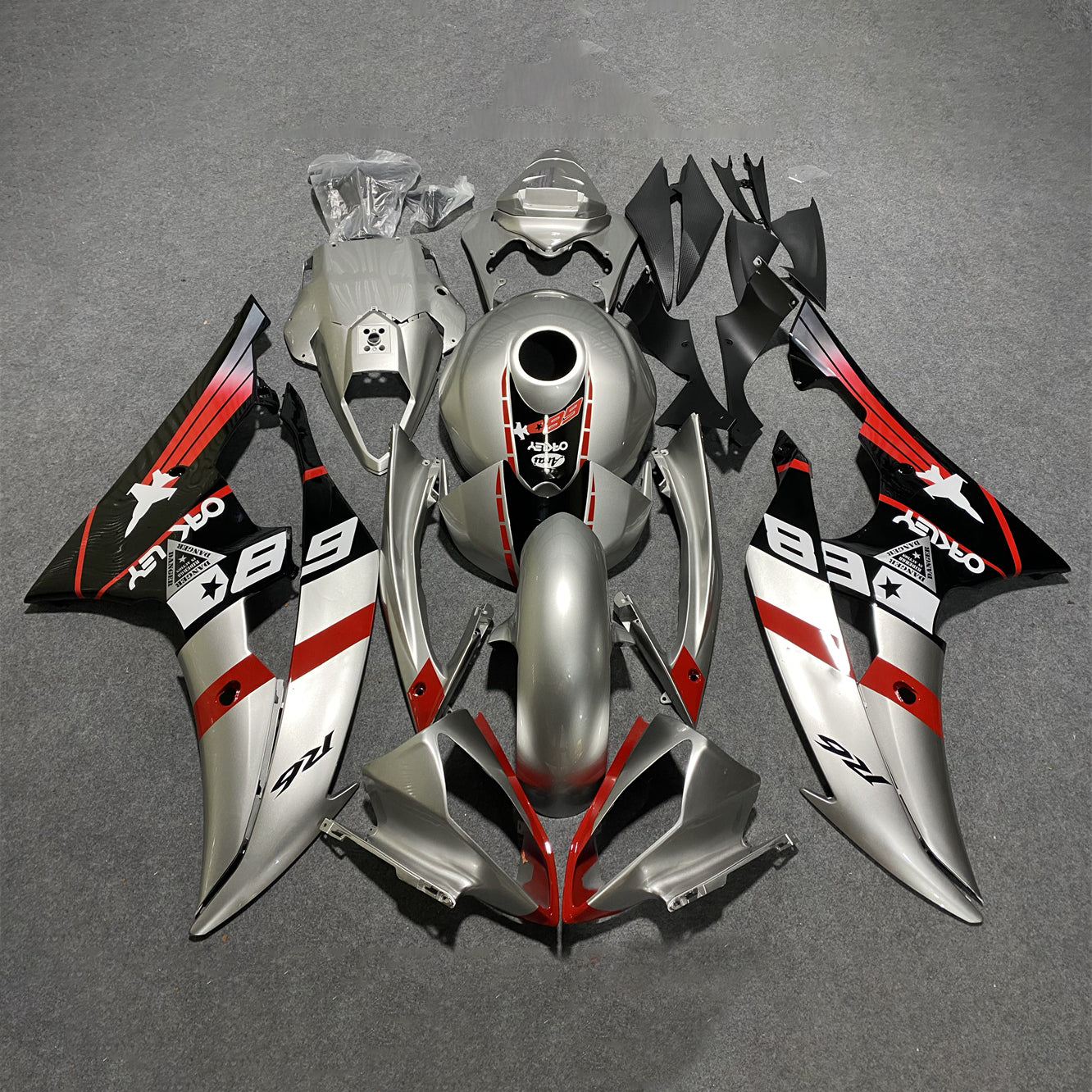 NO.2 custom painted fairing kit for Yamaha YZF-R6 2008-2016