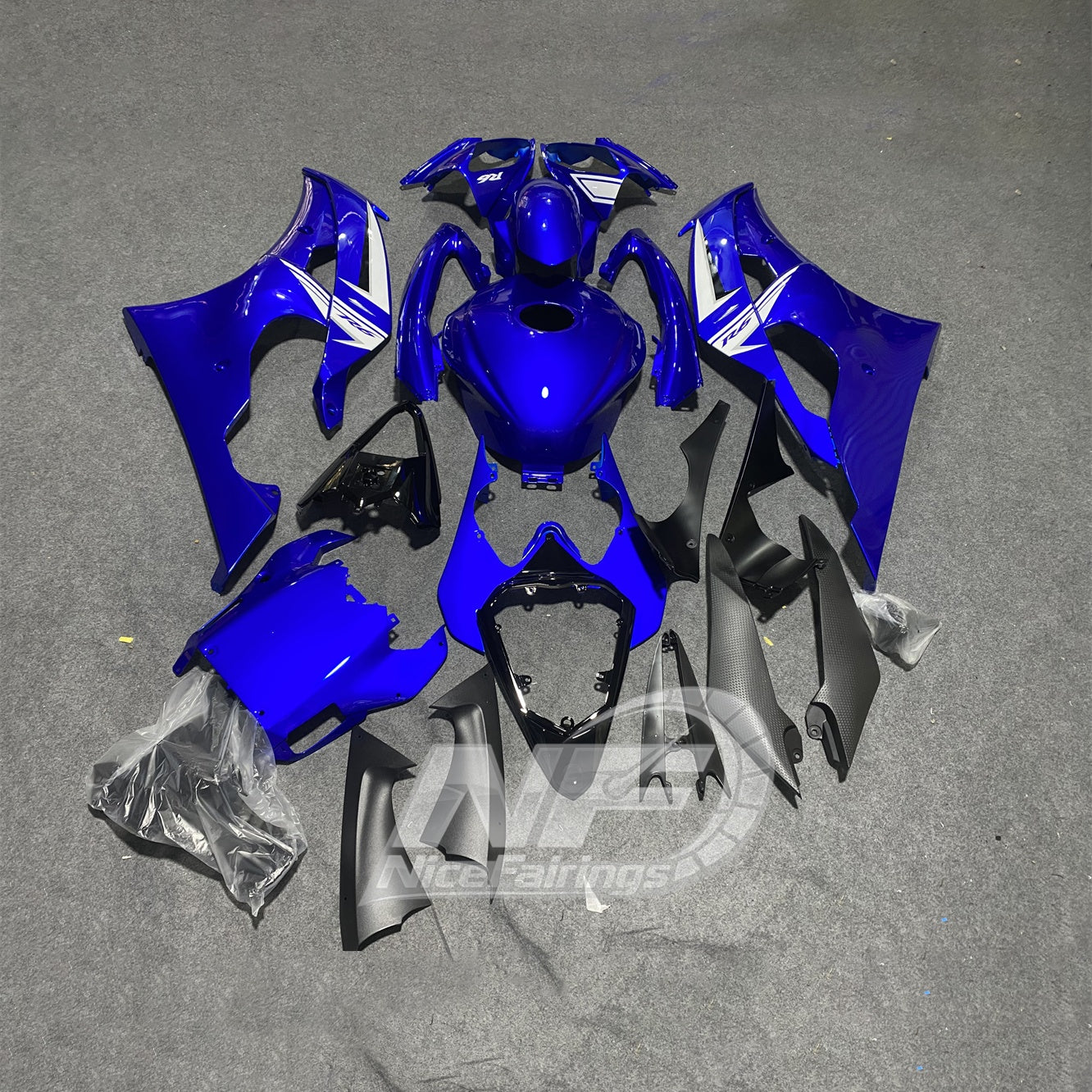 Yamaha YZFR6 08-16 ABS fairing kit full layout view