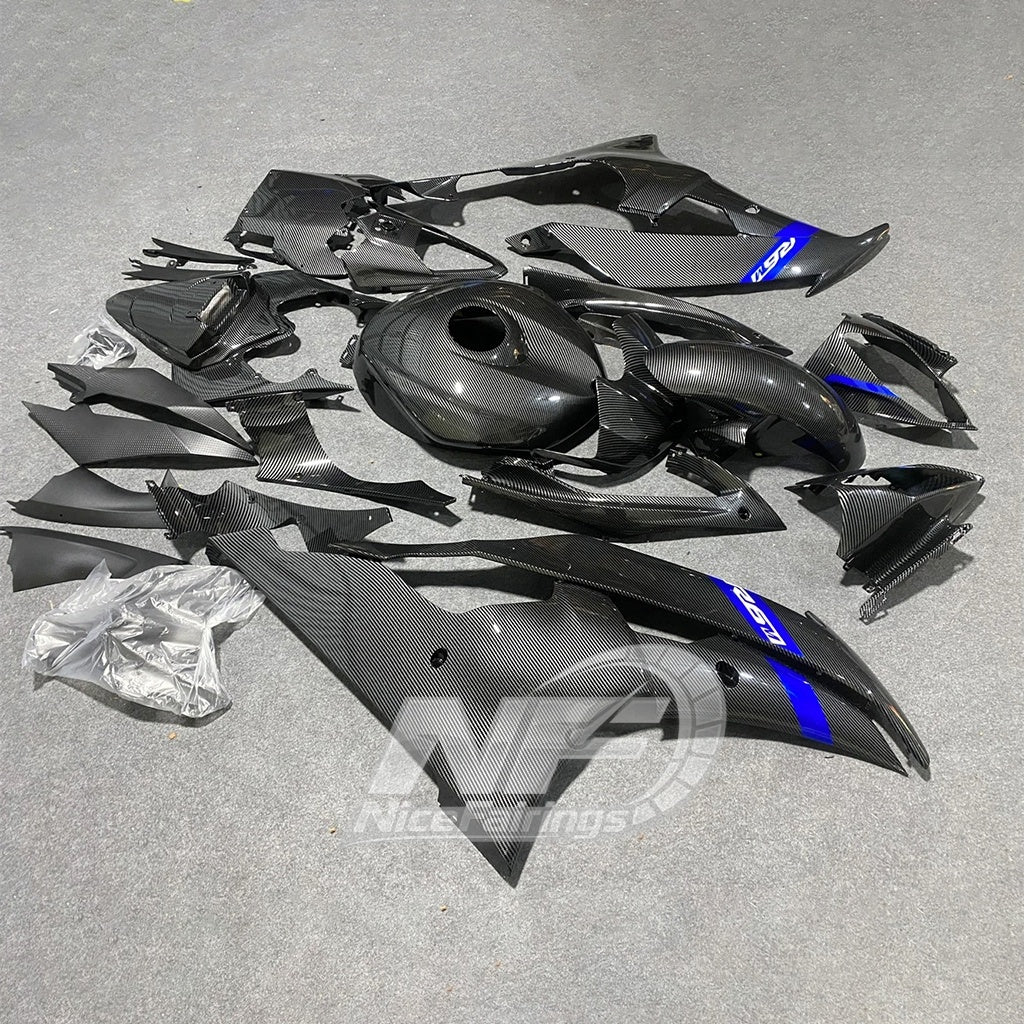 Carbon Fiber Pre-Drilled ABS Injection Fairing Kit For Yamaha YZF R6 2008-2016 Body Set