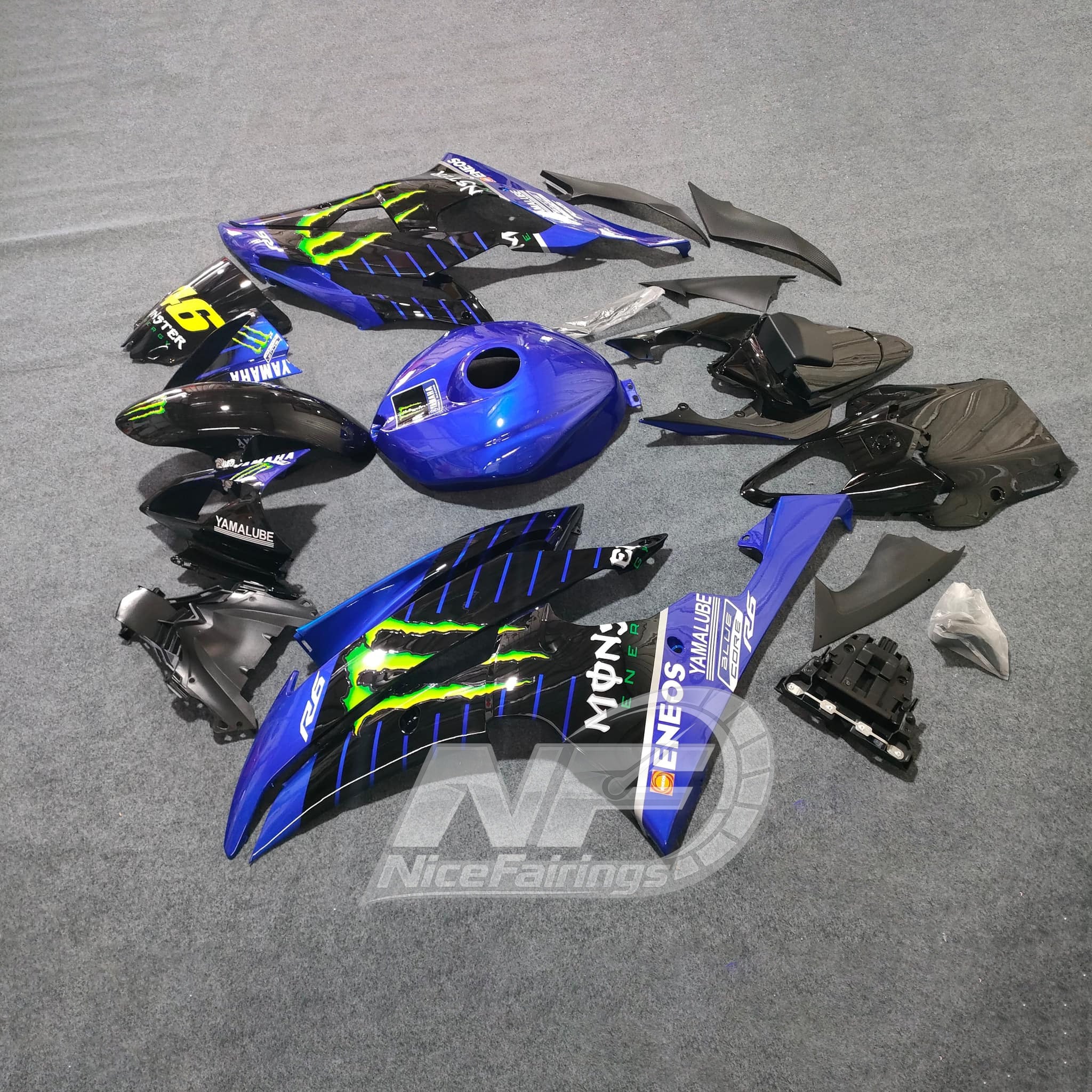 Yamaha R6 2008-2016 fairing kit bodywork detail view