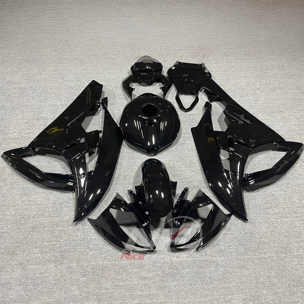 Custom-Painted Black ABS Cowling Panels Compatible with 2006-2007 YAMAHA YZF-R6 RJ11 | NiceFairings - main product image