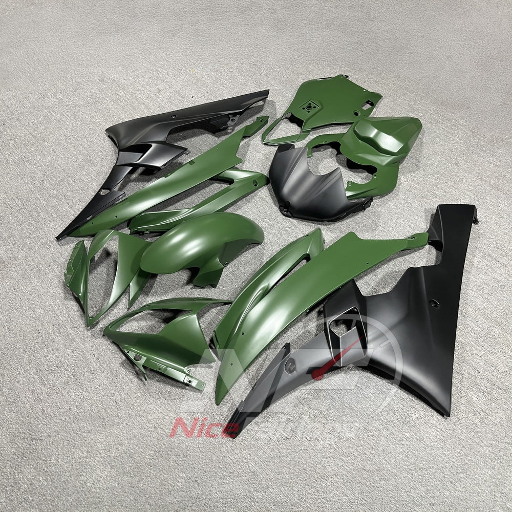Replacement Green ABS Fairing Panel Kit Fits YAMAHA YZF-R6 RJ11 2006-2007 | NiceFairings - front angle image