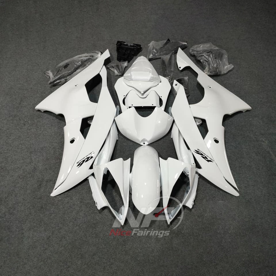 Replacement White ABS Plastic Cowling Kit Fits 2006-2007 YAMAHA YZF-R6 RJ11 | NiceFairings - main product image