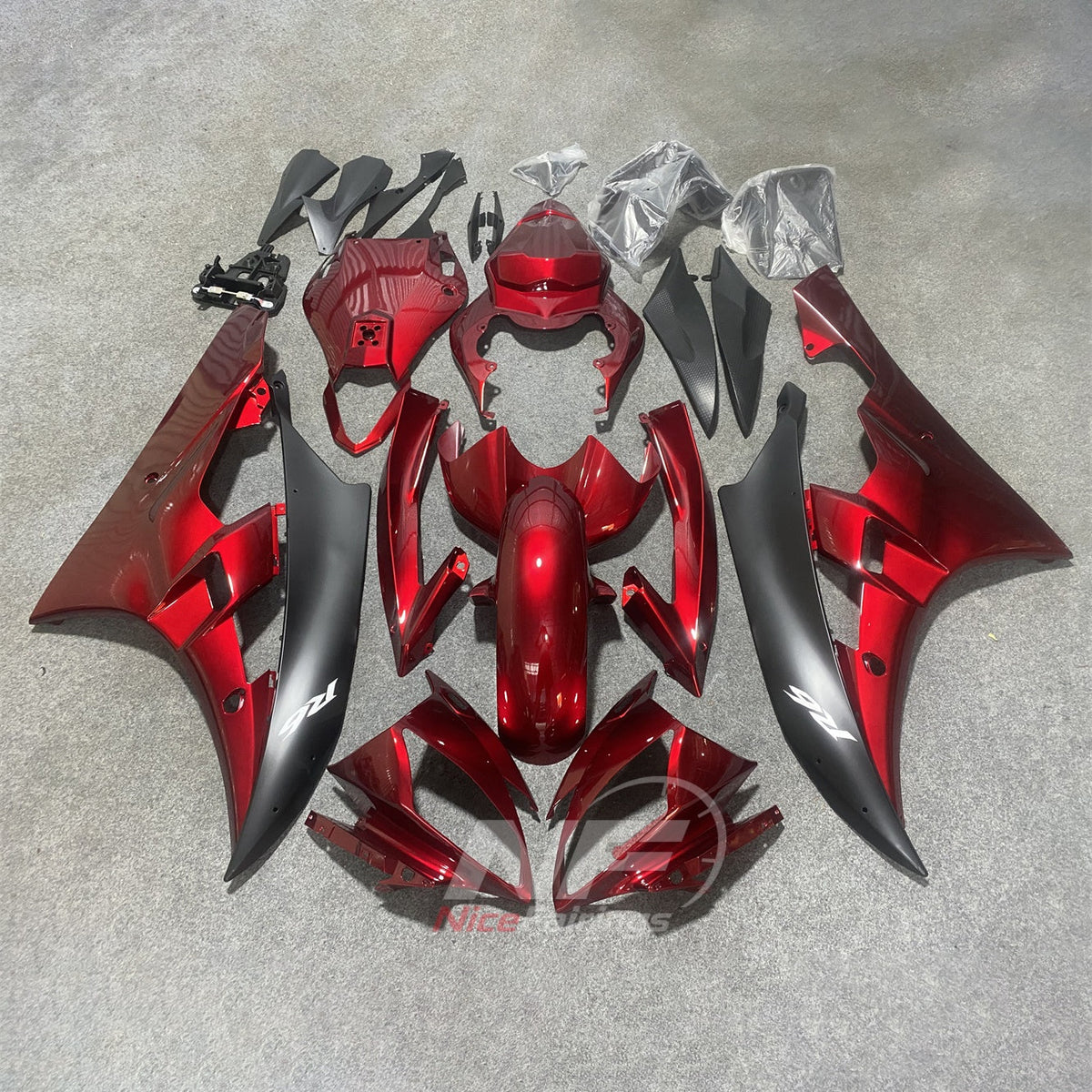 Red Motorcycle Bodywork Kit Fits 2006-2007 YAMAHA YZF-R6 RJ11 | NiceFairings - main product image
