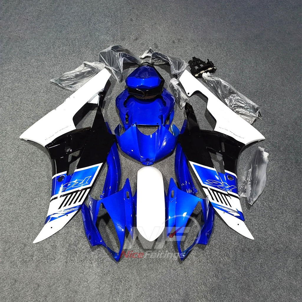 Aftermarket ABS Injection Fairing Kit Fits 2006-2007 YAMAHA YZF-R6 RJ11 | NiceFairings - front angle image