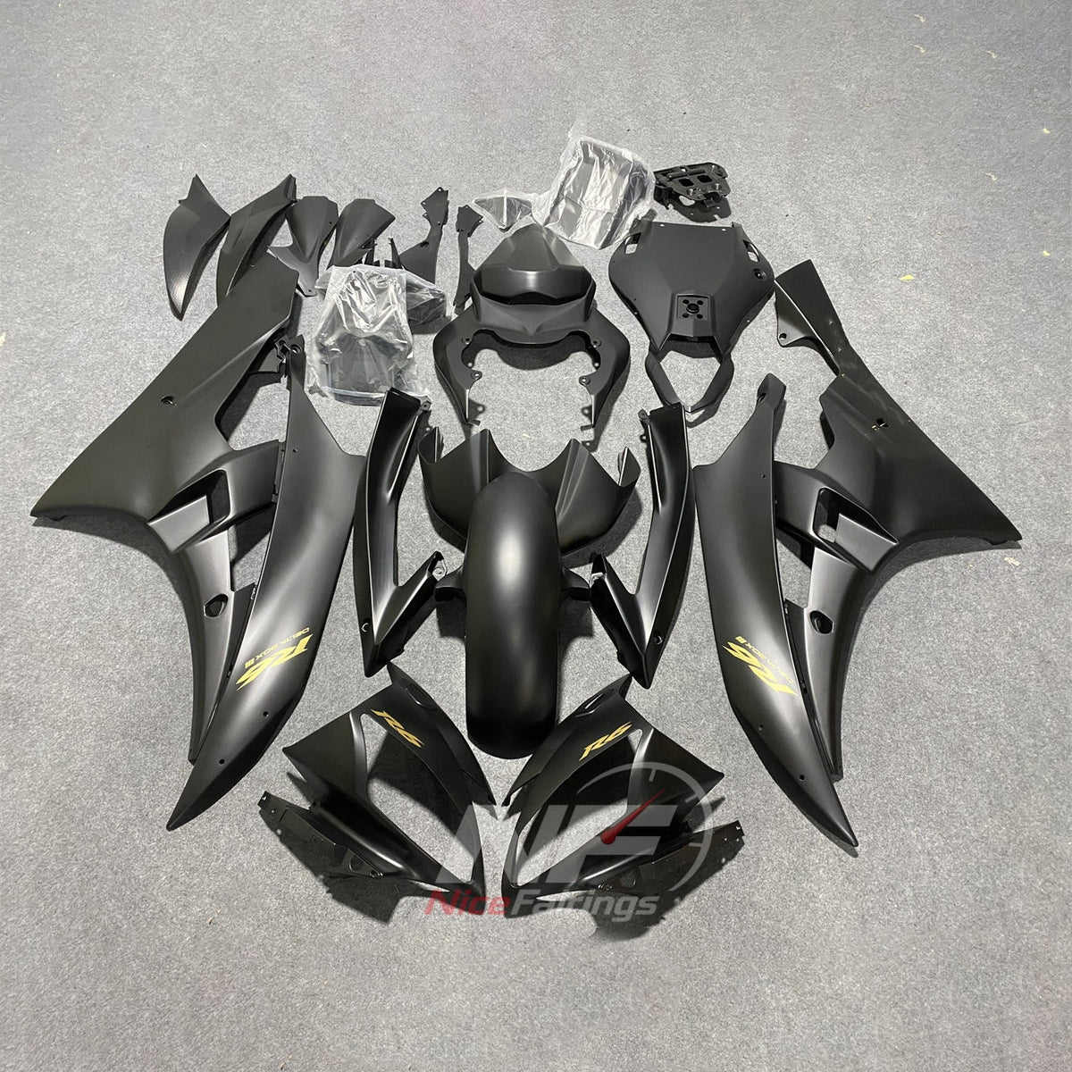 Aftermarket Gray ABS Motorcycle Fairings Compatible with YAMAHA YZF-R6 RJ11 2006-2007 | NiceFairings - main product image