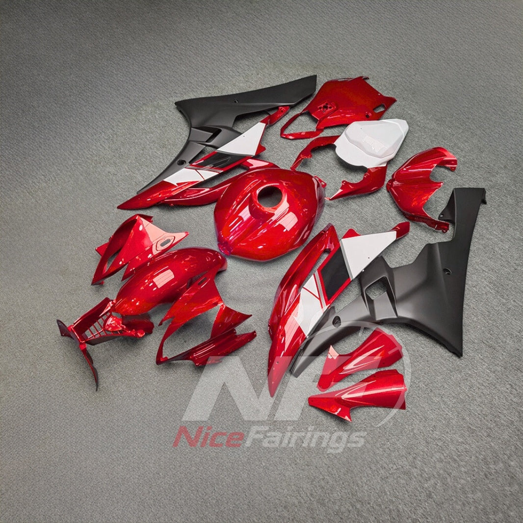 Painted Red Injection-Molded Cowling Set Fits YAMAHA YZF-R6 RJ11 2006-2007 | NiceFairings - front angle image