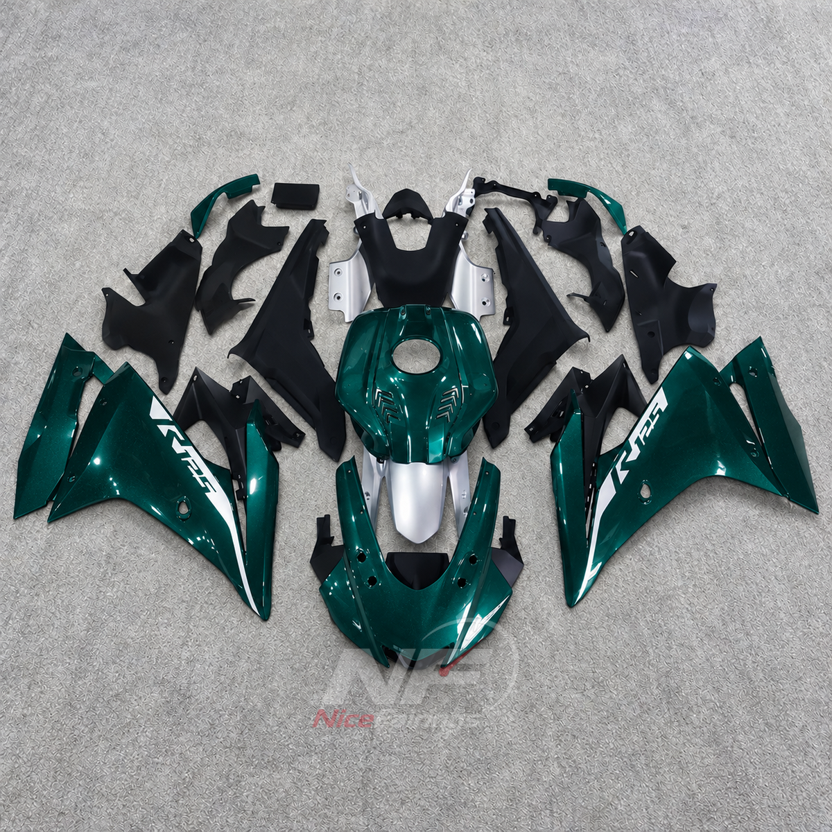 Fairing Kit Fits 2019-2022 YAMAHA YZF-R125 - ABS Plastic Bodywork - Orange Black Silver | NiceFairings - paint design NO.7 option image
