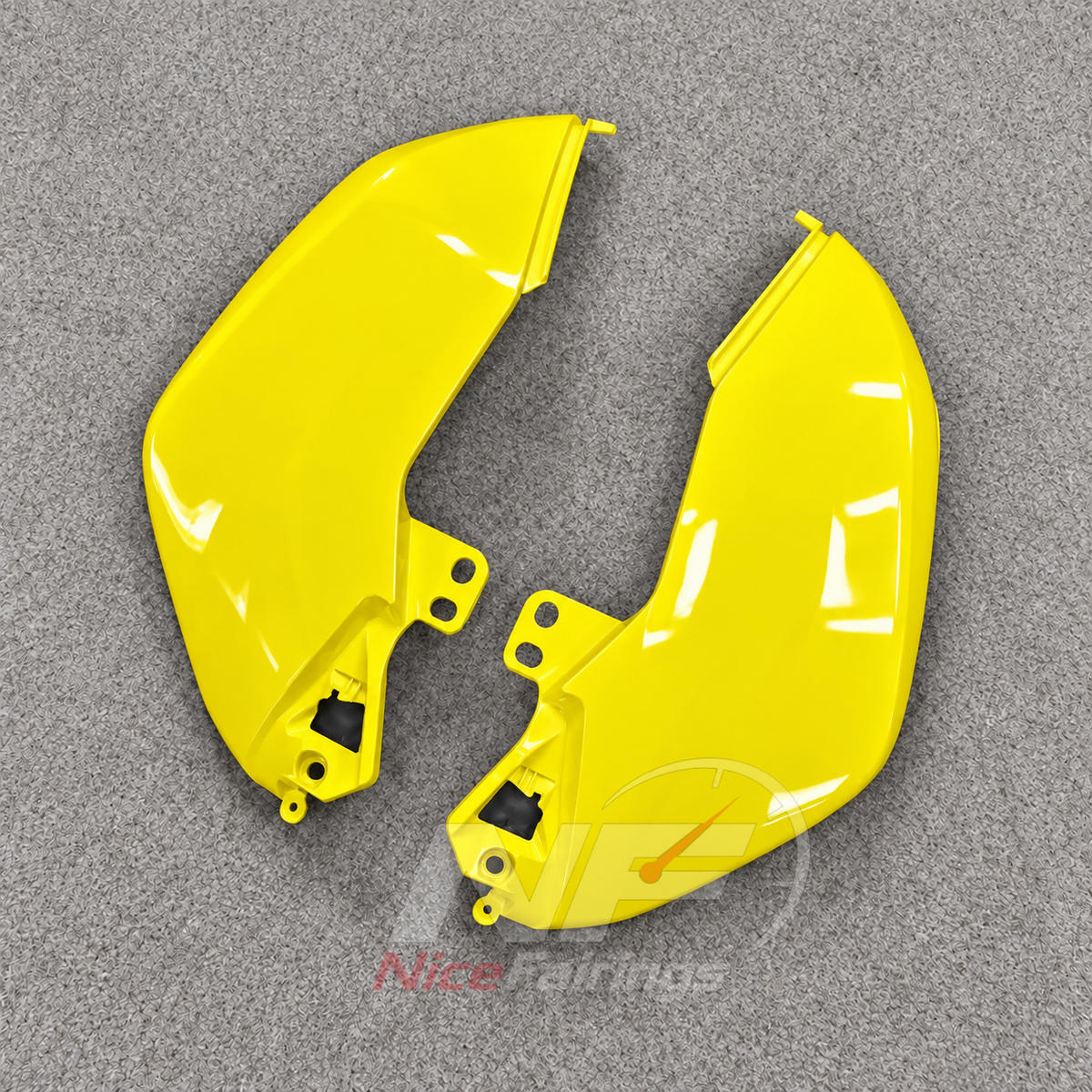 Fairings Kit Fits 2019-2022 YAMAHA YZF-R125 - ABS Plastic Bodywork - Yellow Black | NiceFairings - side angle image