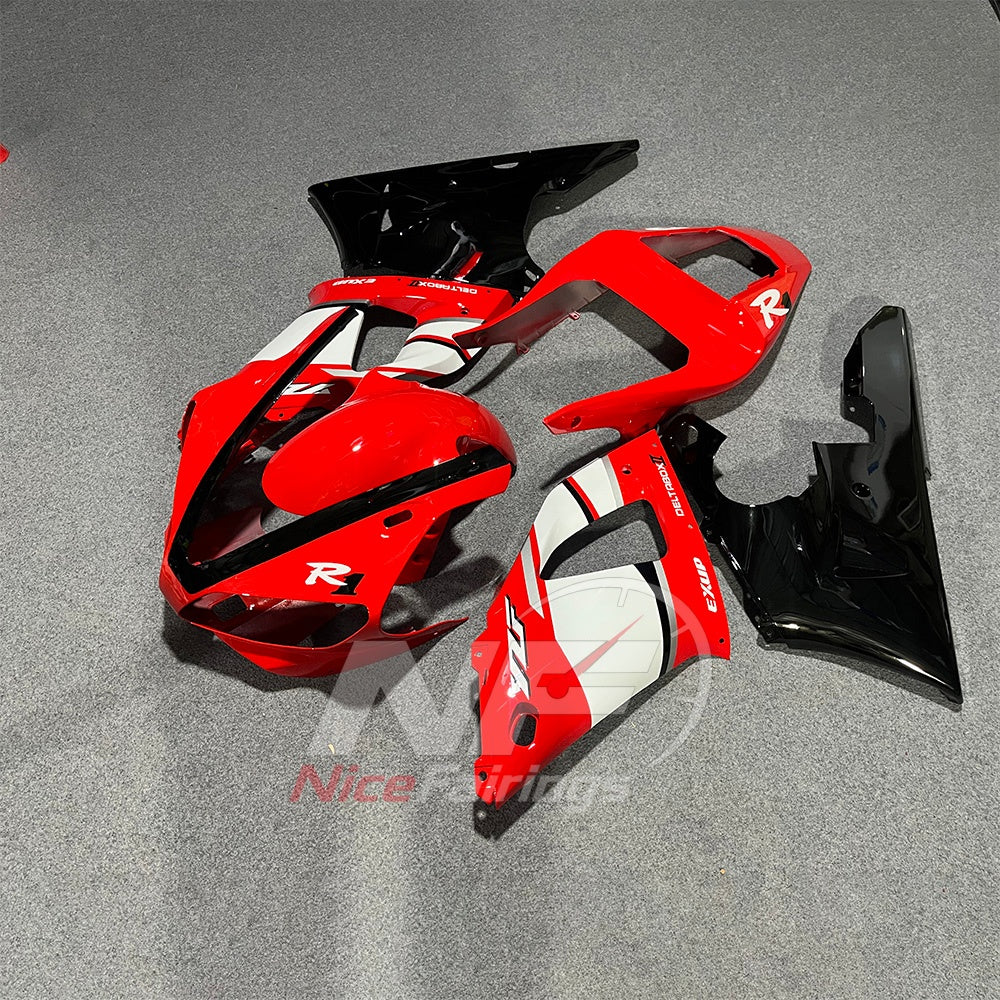 Complete ABS Body Panels Kit Fits YAMAHA YZF-R1 RN04 2000-2001 - Red White | NiceFairings - front angle image