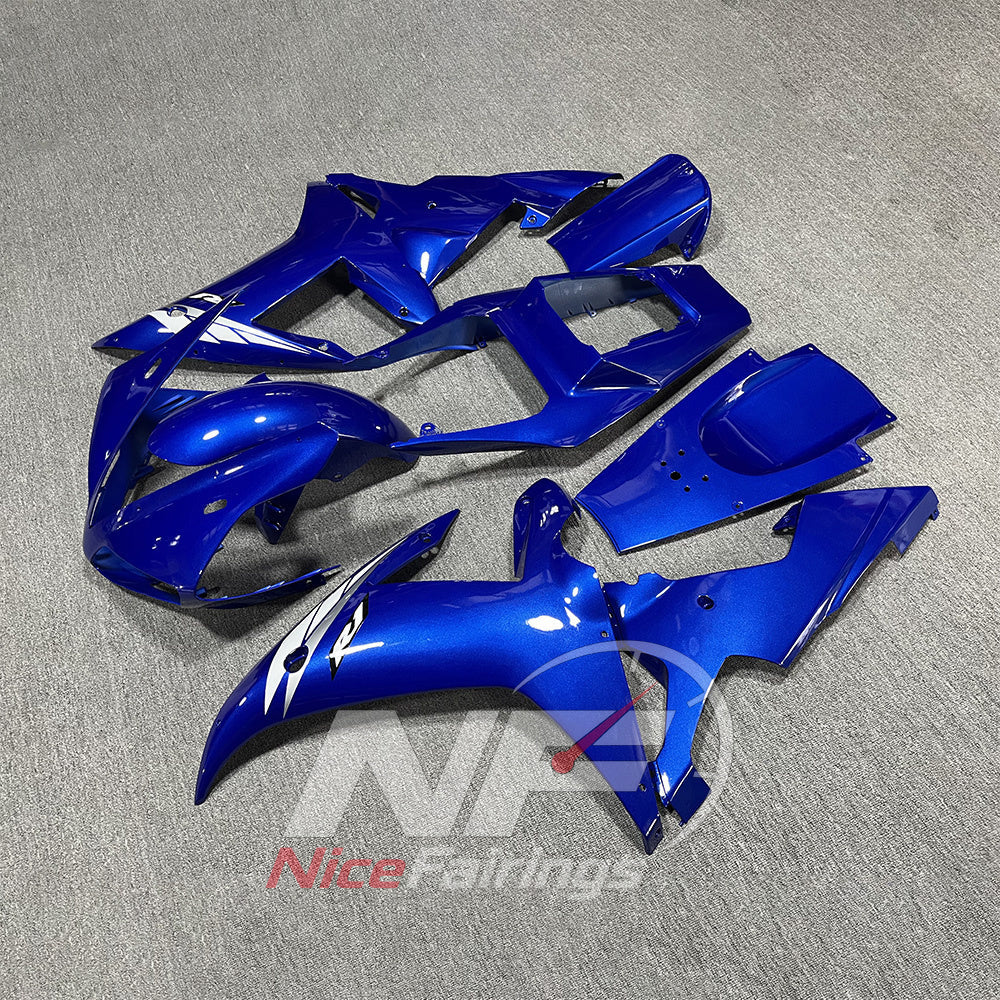 Injection-Molded ABS Bodywork Set Compatible with YAMAHA YZF-R1 RN09 2002-2003 - Blue | NiceFairings - side angle image