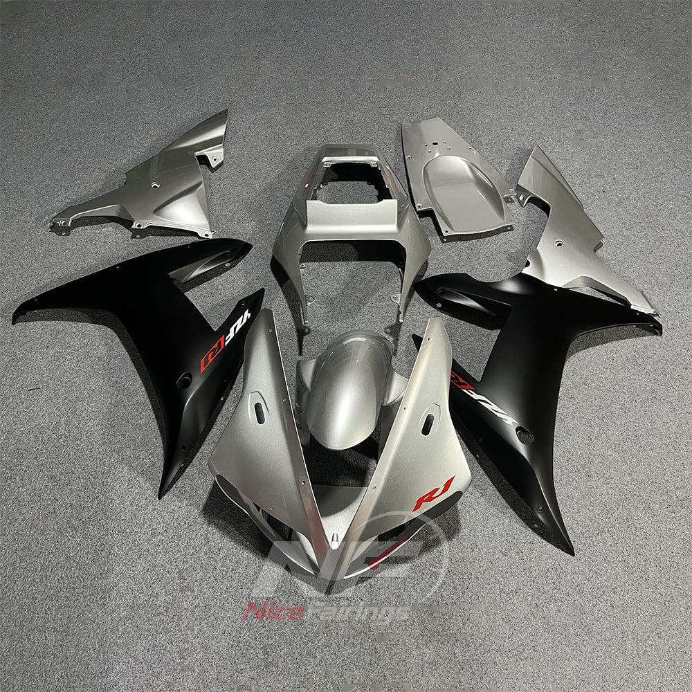 Complete ABS Body Panels Kit Fits YAMAHA YZF-R1 RN09 2002-2003 - Silver Black | NiceFairings - main product image