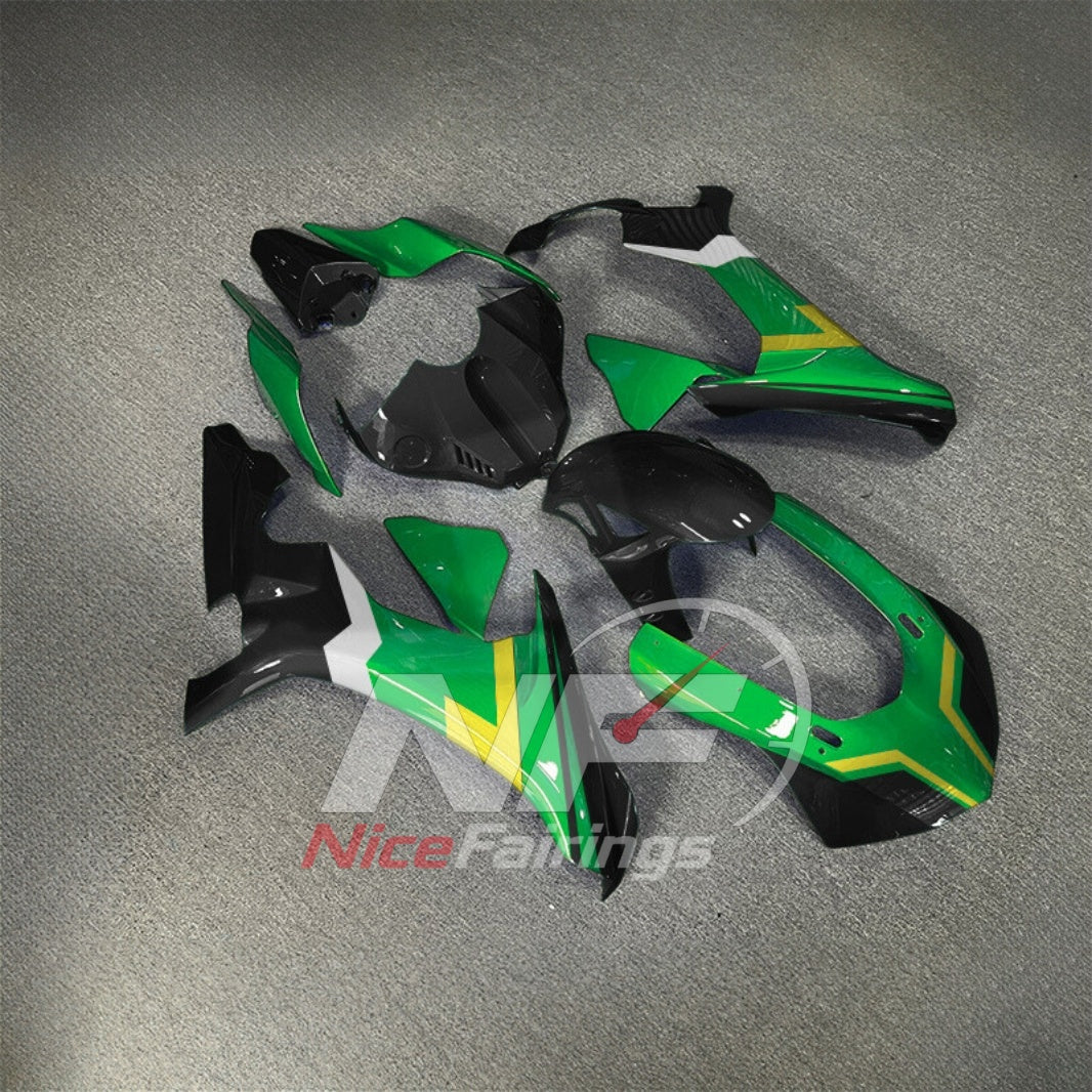 For Yamaha YZF-R1 2015-2019 Green Yellow Black Motorcycle Fairings | NiceFairings - side angle image