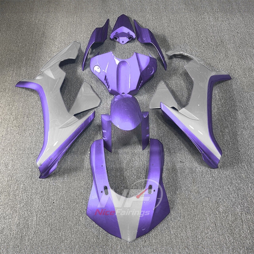 For Yamaha YZF-R1 2015-2019 Teal White Motorcycle Fairings | NiceFairings - paint design NO.8 option image