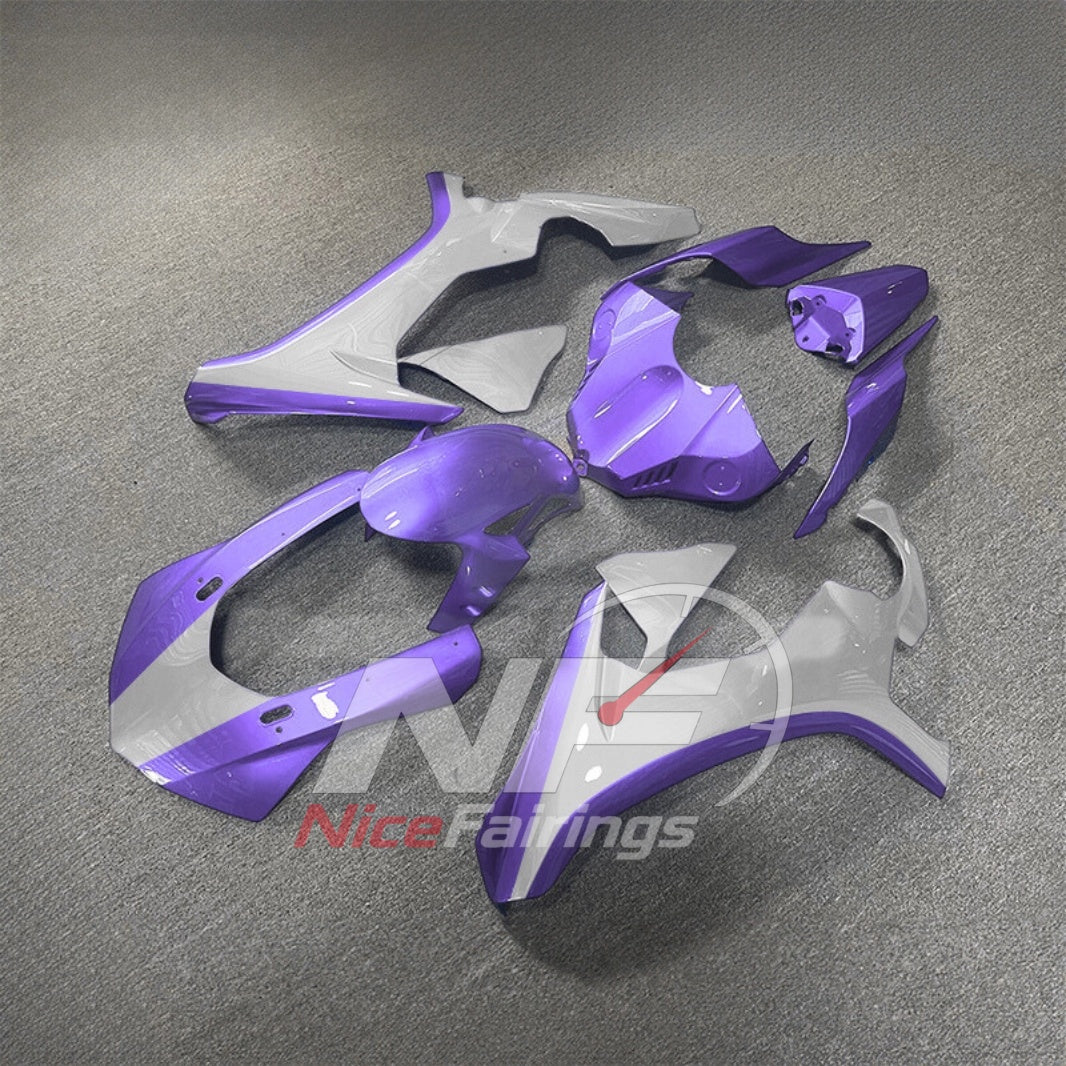 For Yamaha YZF-R1 2015-2019 Purple Silver Motorcycle Fairings | NiceFairings - front angle image