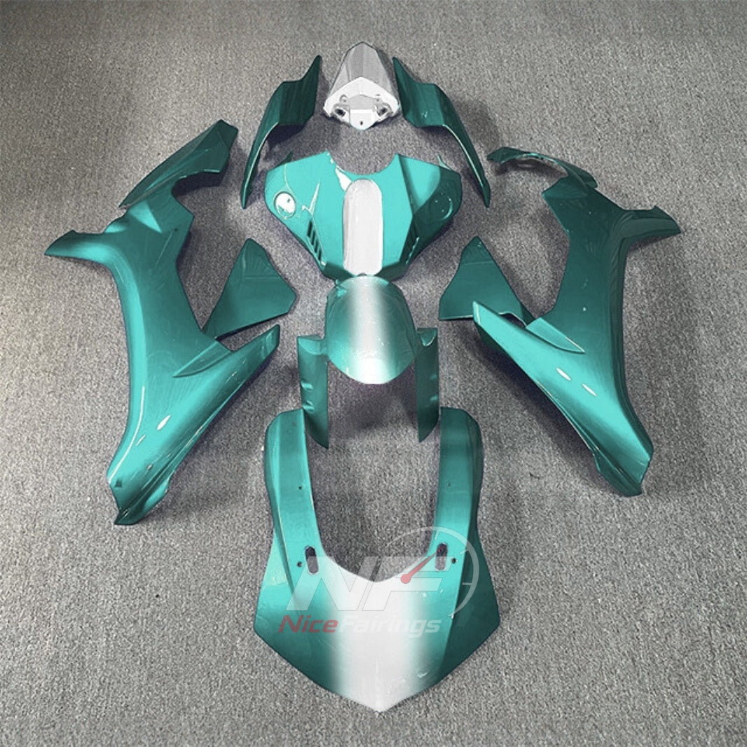 For Yamaha YZF-R1 2015-2019 Teal White Motorcycle Fairings | NiceFairings - main product image