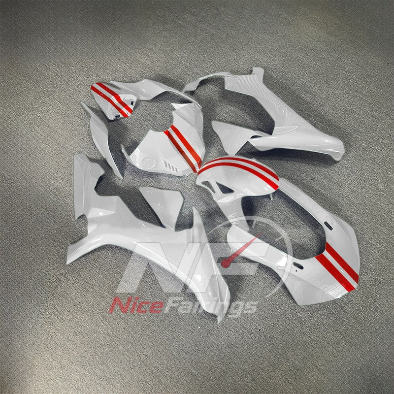 For Yamaha YZF-R1 2015-2019 Silver Red Motorcycle Fairings | NiceFairings - front angle image