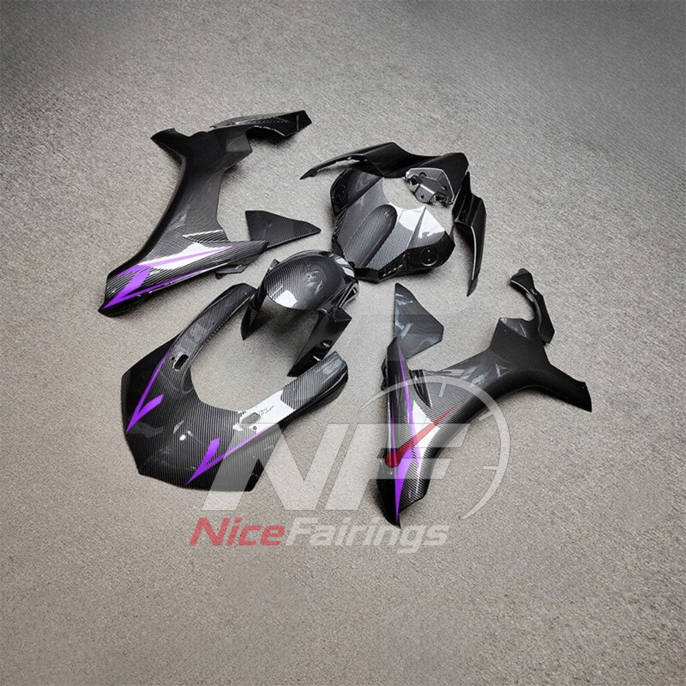 For Yamaha YZF-R1 2015-2019 Silver Black Purple Motorcycle Fairings | NiceFairings - front angle image