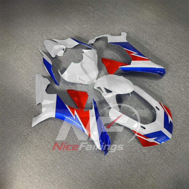 For Yamaha YZF-R1 2015-2019 White Blue Red Motorcycle Fairings | NiceFairings - front angle image