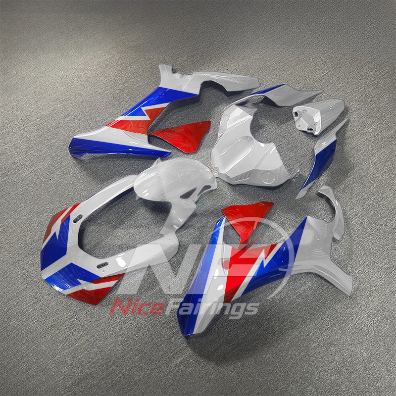 For Yamaha YZF-R1 2015-2019 White Blue Red Motorcycle Fairings | NiceFairings - side angle image