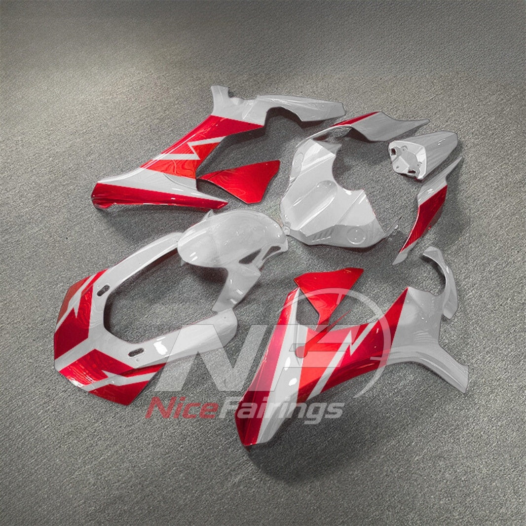 For Yamaha YZF-R1 2015-2019 White Red Motorcycle Fairings | NiceFairings - front angle image