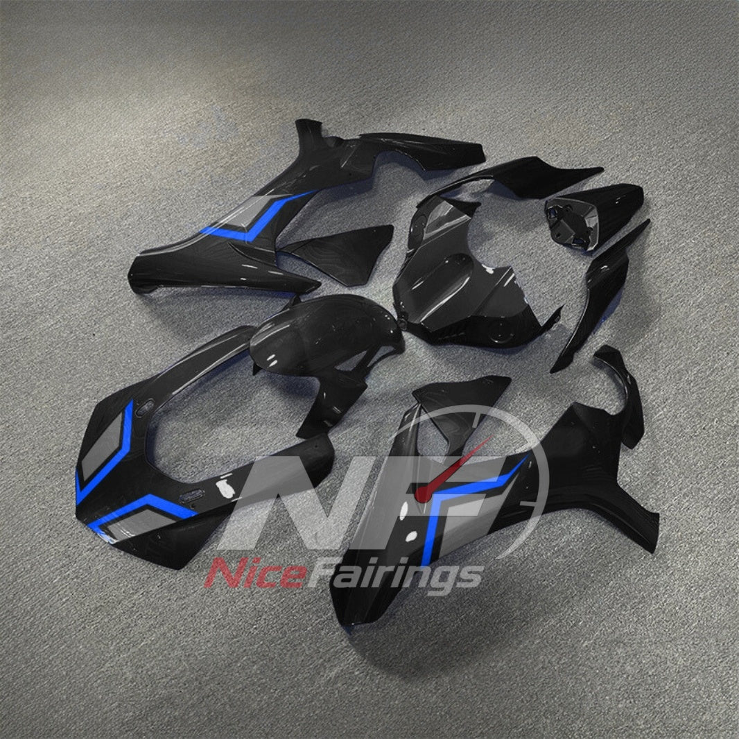 For Yamaha YZF-R1 2015-2019 Black Blue Motorcycle Fairings | NiceFairings - front angle image