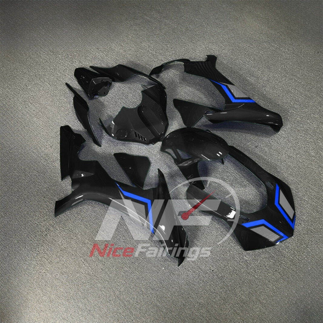 For Yamaha YZF-R1 2015-2019 Black Blue Motorcycle Fairings | NiceFairings - side angle image