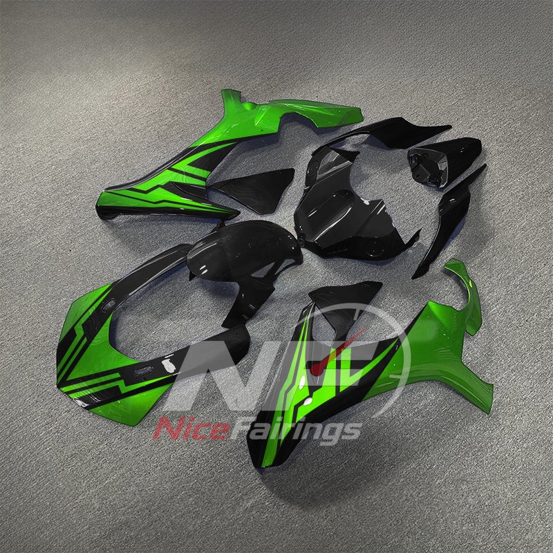 For Yamaha YZF-R1 2015-2019 Green Black Motorcycle Fairings | NiceFairings - side angle image