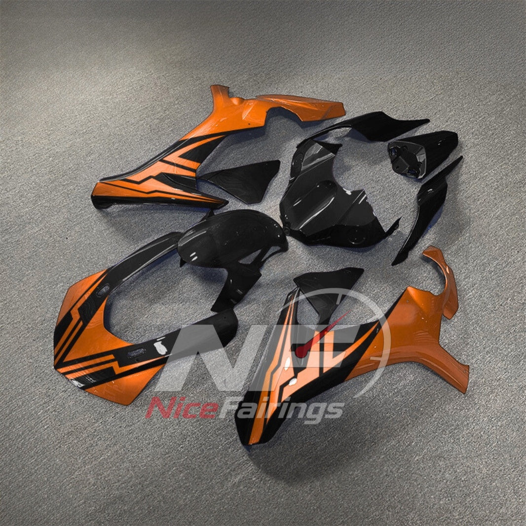 For Yamaha YZF-R1 2015-2019 Orange Black Motorcycle Fairings | NiceFairings - front angle image