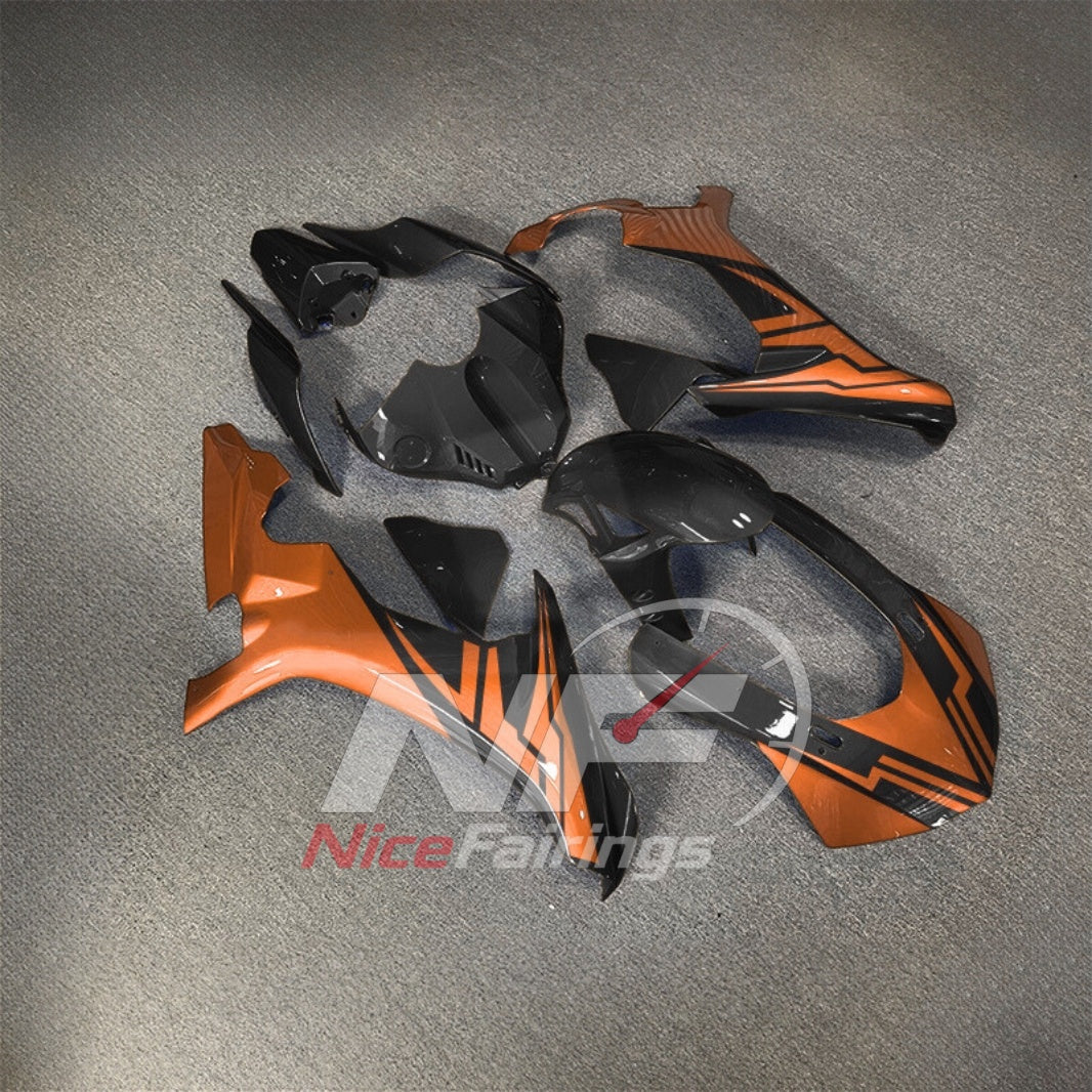 For Yamaha YZF-R1 2015-2019 Orange Black Motorcycle Fairings | NiceFairings - side angle image