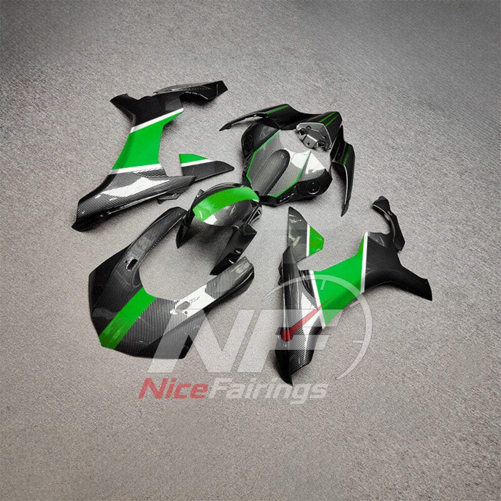 For Yamaha YZF-R1 2015-2019 Silver Black Green Motorcycle Fairings | NiceFairings - front angle image