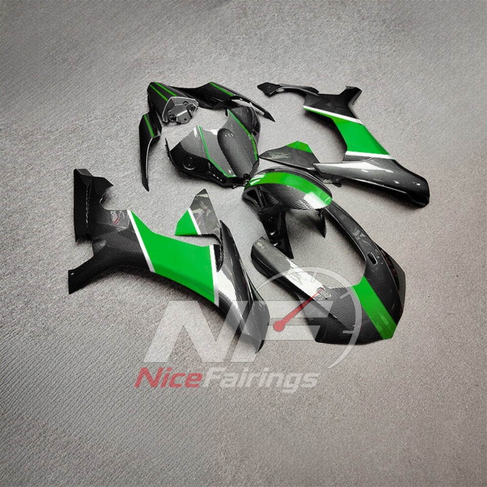 For Yamaha YZF-R1 2015-2019 Silver Black Green Motorcycle Fairings | NiceFairings - side angle image