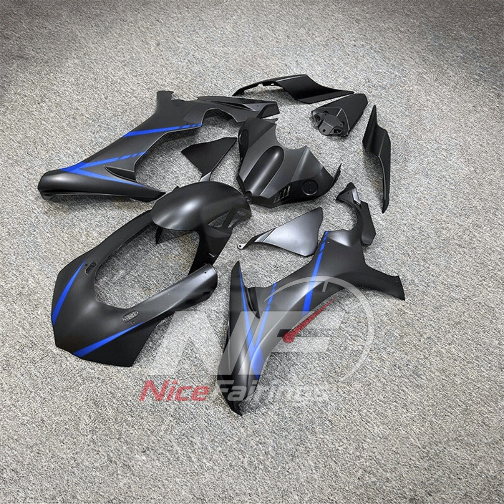 For Yamaha YZF-R1 2015-2019 Black Grey Blue Motorcycle Fairings | NiceFairings - front angle image