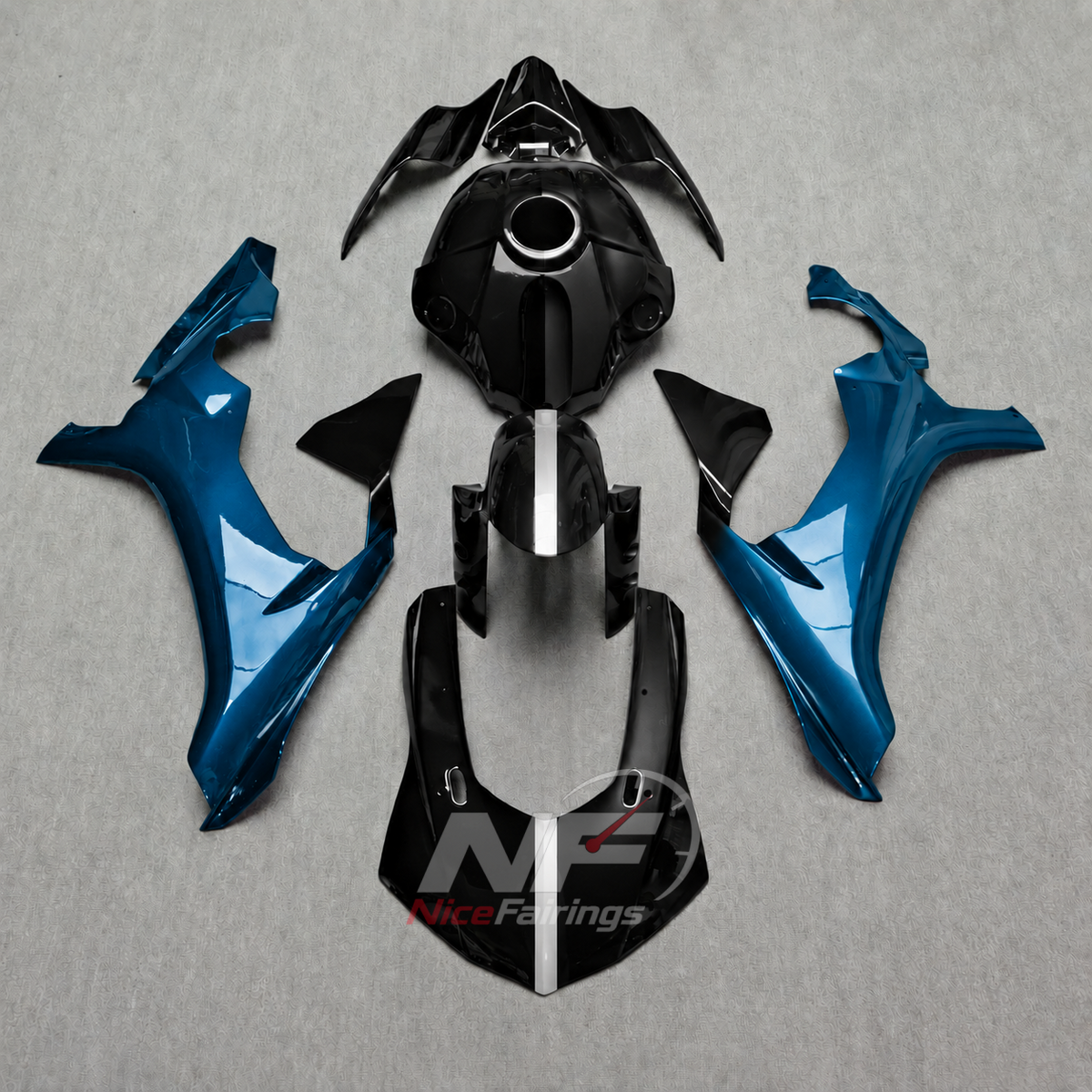 For Yamaha YZF-R1 2015-2019 Blue Black Motorcycle Fairings | NiceFairings - main product image