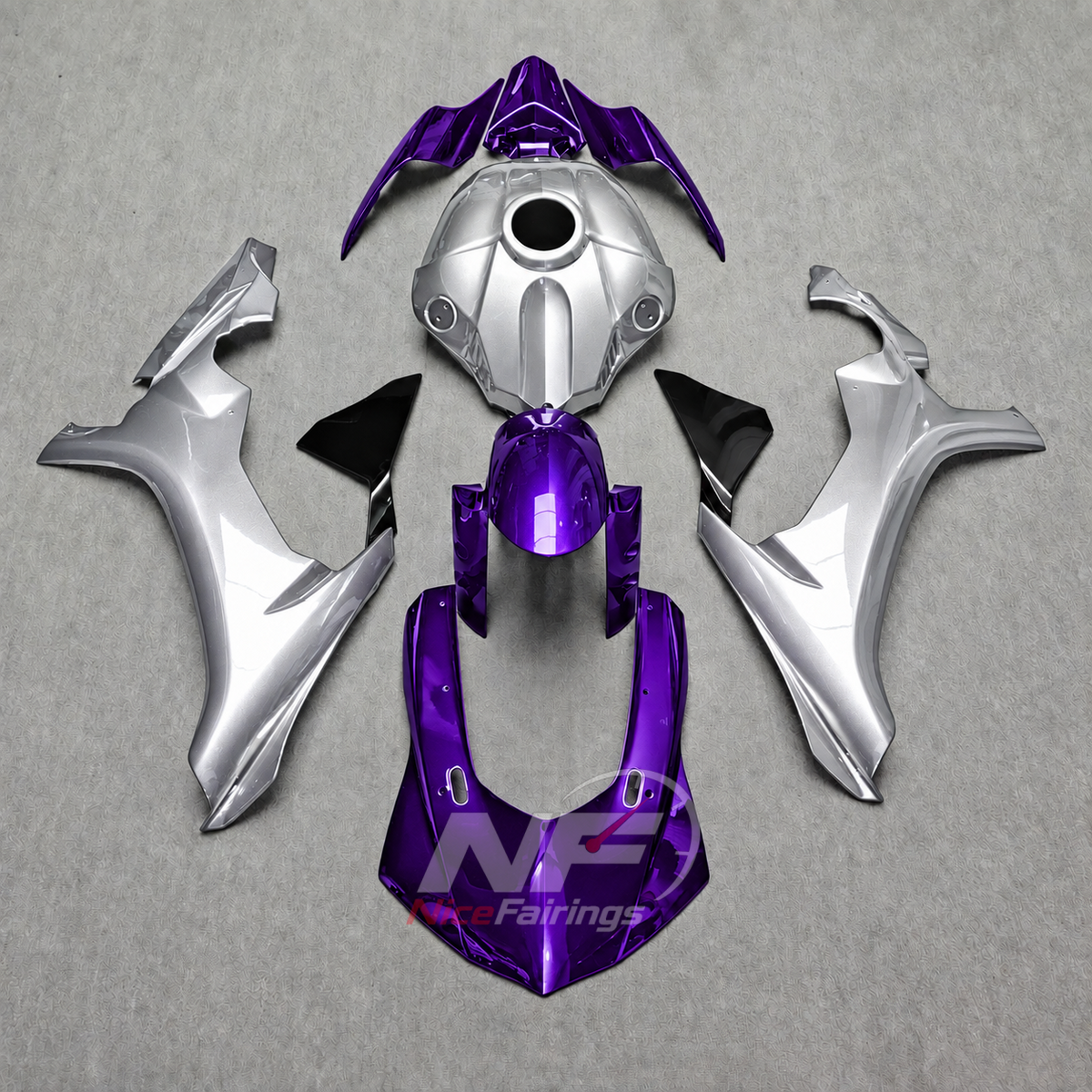 For Yamaha YZF-R1 2015-2019 Grey Black Green Motorcycle Fairings | NiceFairings - paint design NO.3 option image