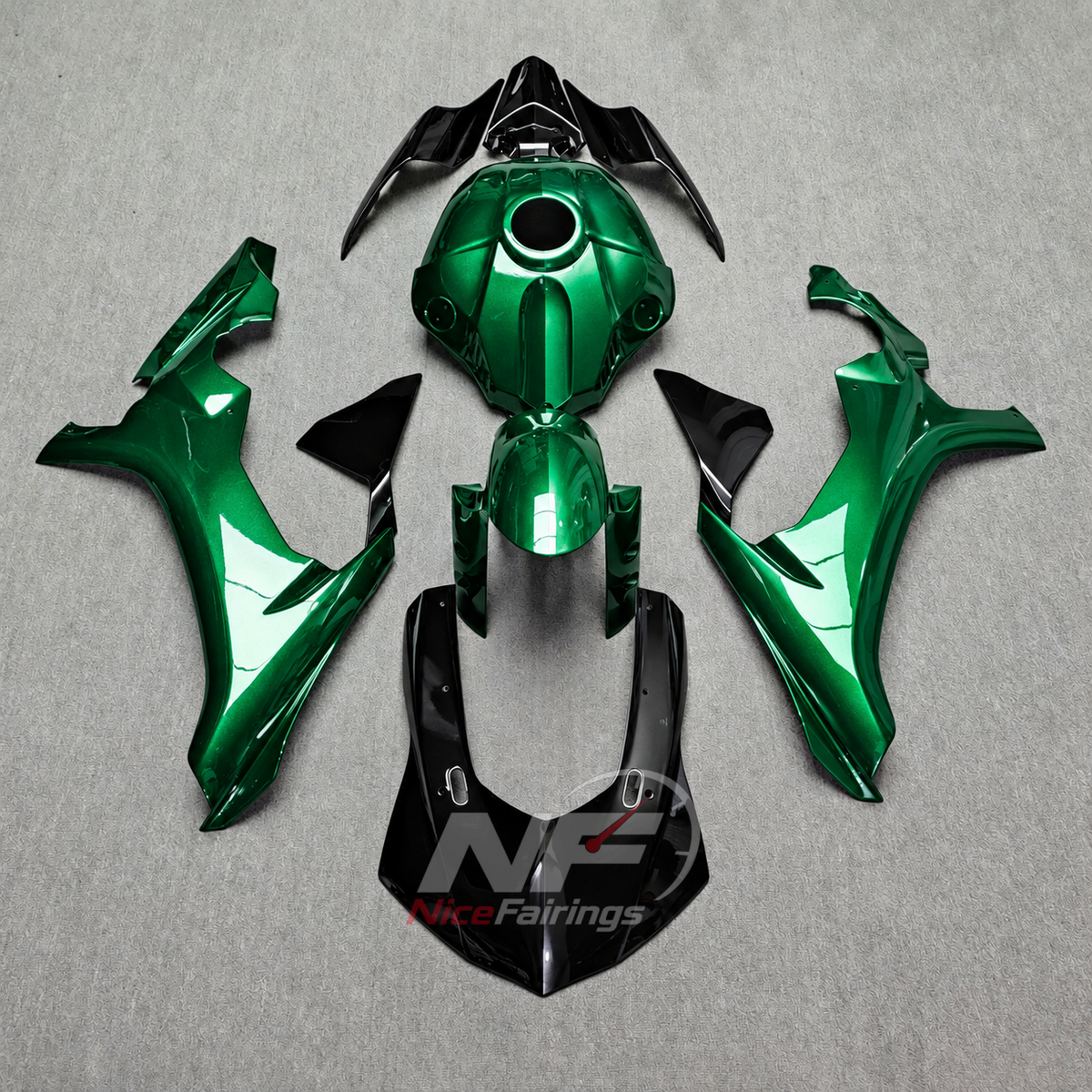 For Yamaha YZF-R1 2015-2019 Black Silver Red Motorcycle Fairings | NiceFairings - paint design NO.4 option image