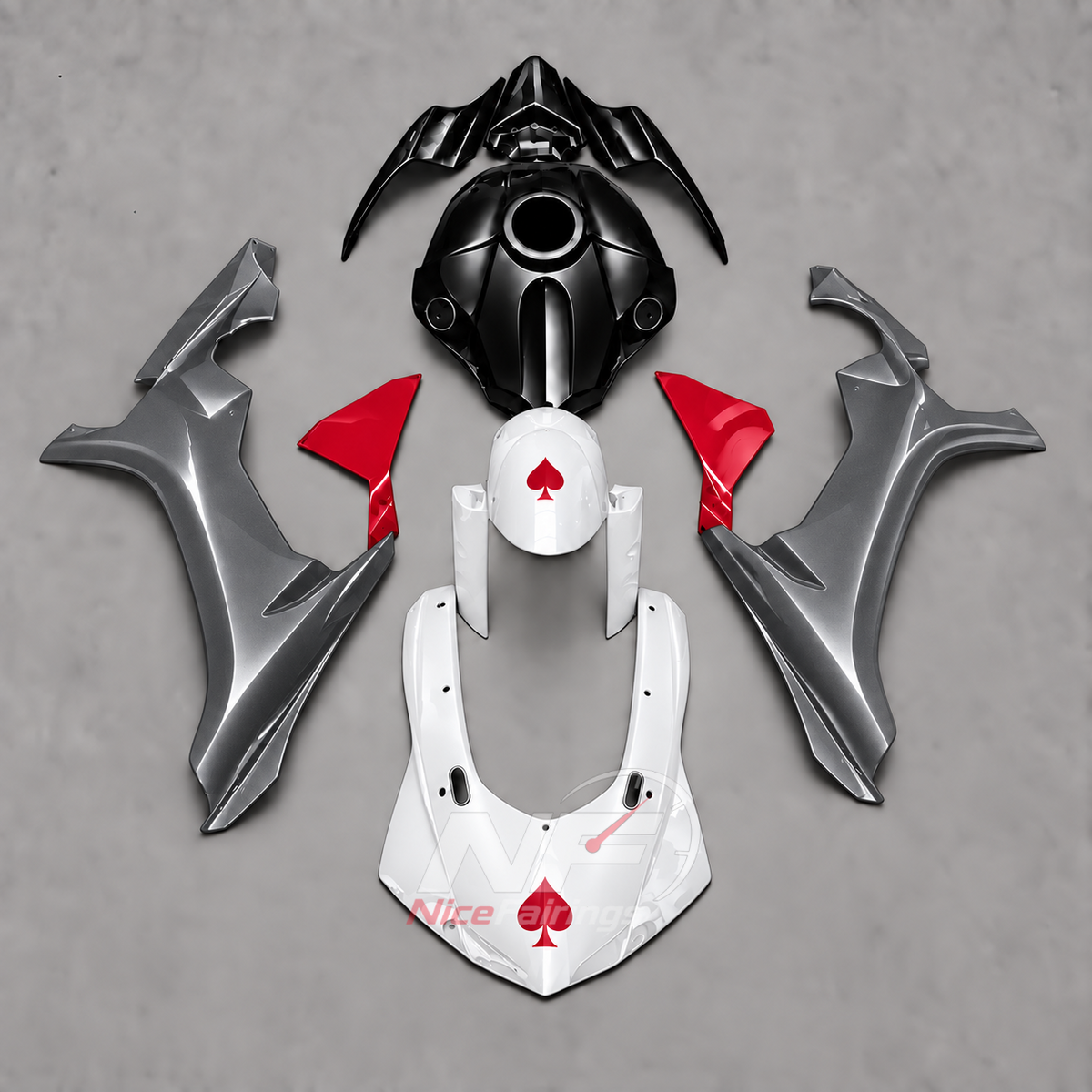 For Yamaha YZF-R1 2015-2019 Red Black Motorcycle Fairings | NiceFairings - paint design NO.7 option image