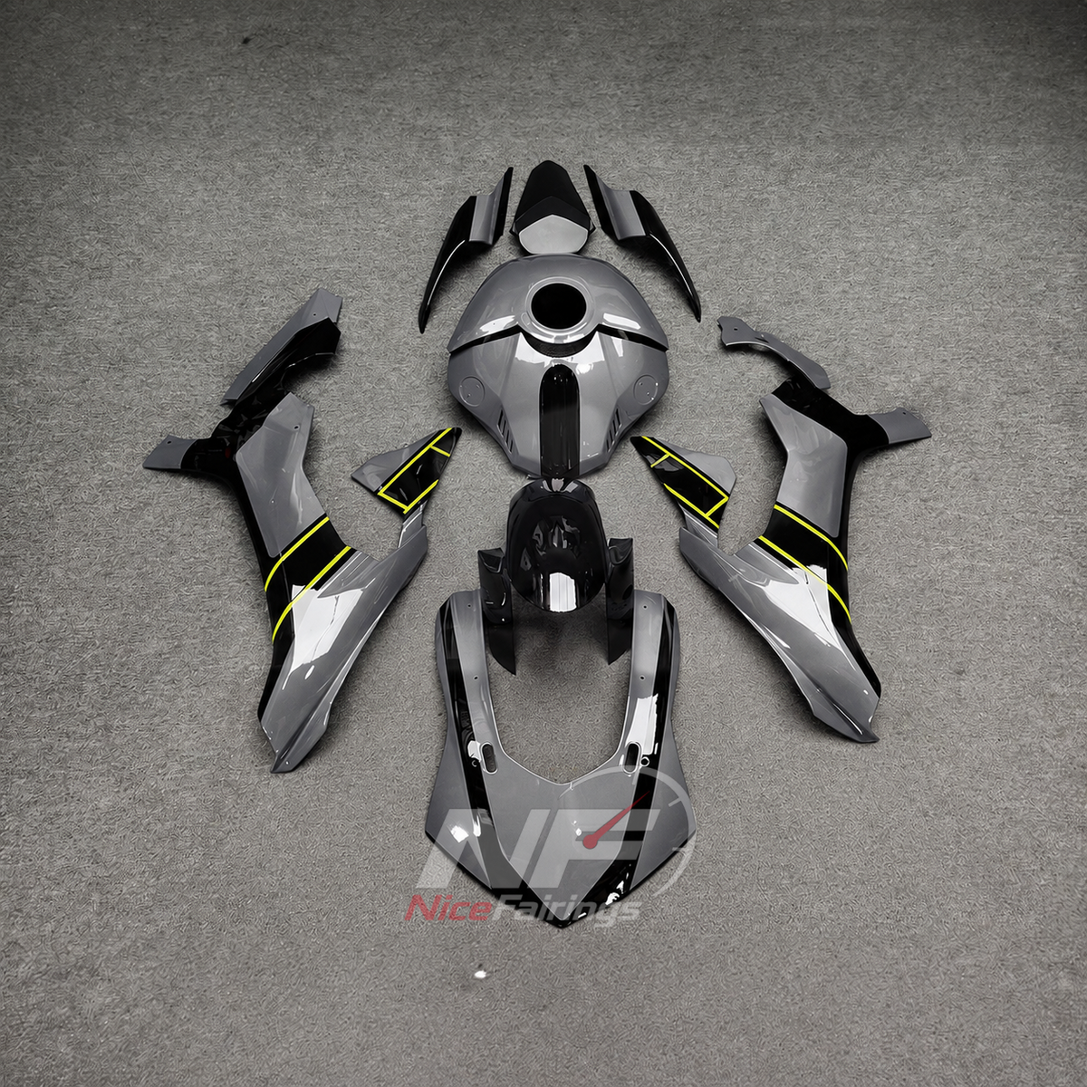 For Yamaha YZF-R1 2015-2019 Black Silver Red Motorcycle Fairings | NiceFairings - paint design NO.2 option image