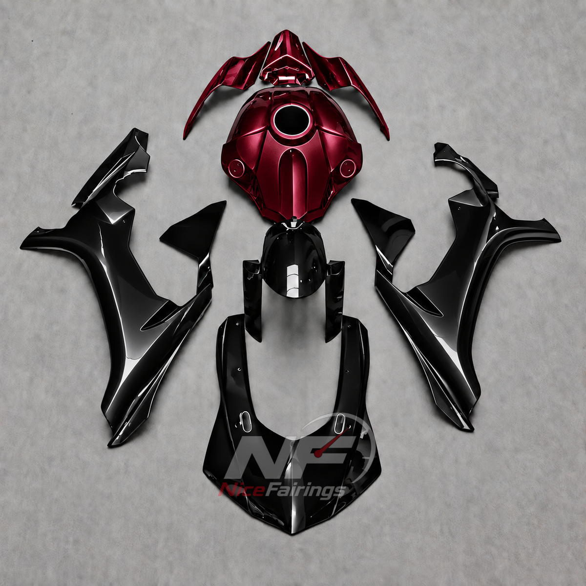 For Yamaha YZF-R1 2015-2019 Red Black Motorcycle Fairings | NiceFairings - main product image