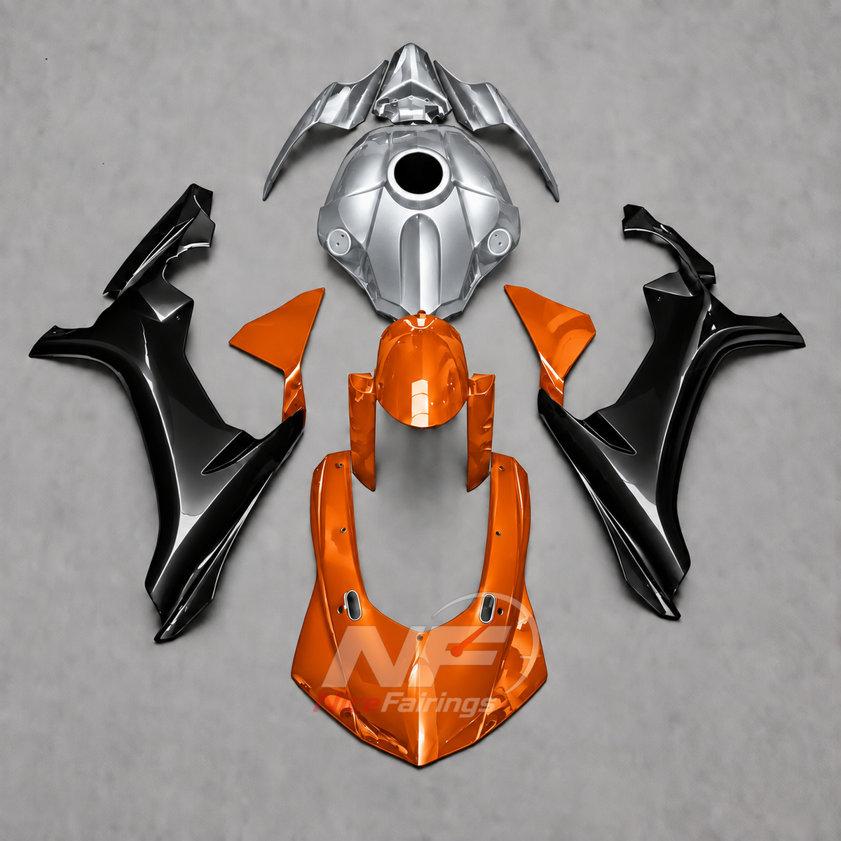 For Yamaha YZF-R1 2015-2019 Silver Orange Black Motorcycle Fairings | NiceFairings - main product image