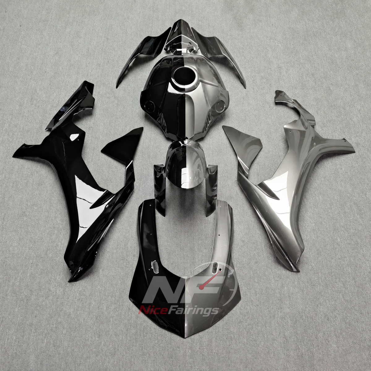 For Yamaha YZF-R1 2015-2019 Black Grey Motorcycle Fairings | NiceFairings - main product image
